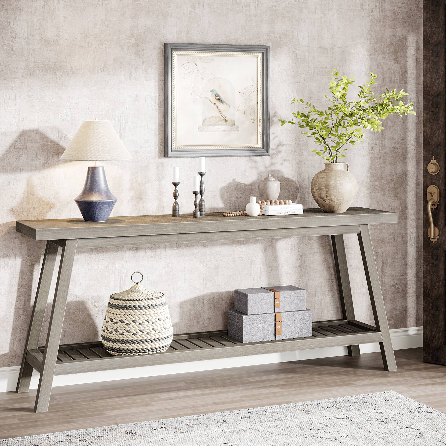 Farmhouse Console Table, 70.9