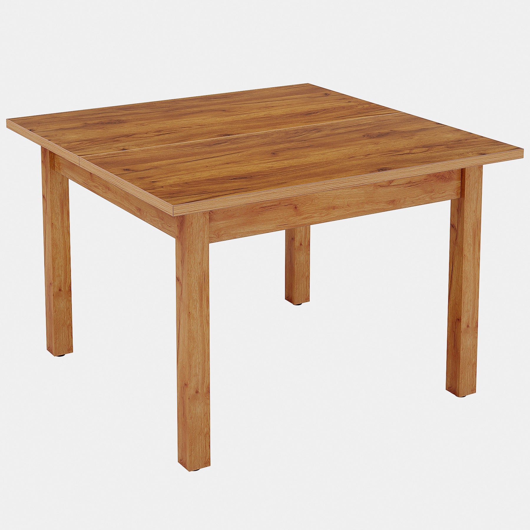 39.4'' Square Dining Table Kitchen Table with Solid Wood Legs for 4