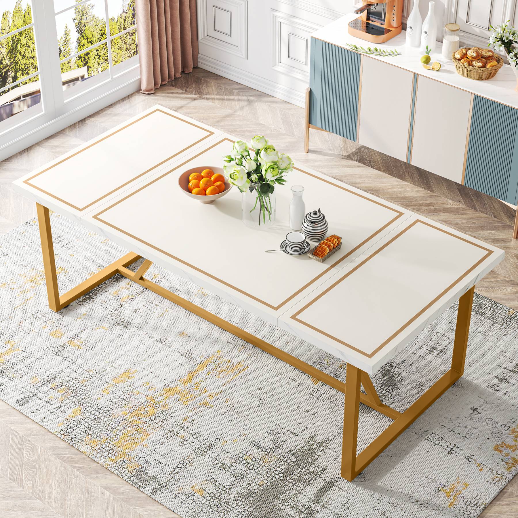 Modern Dining Table, 70.9