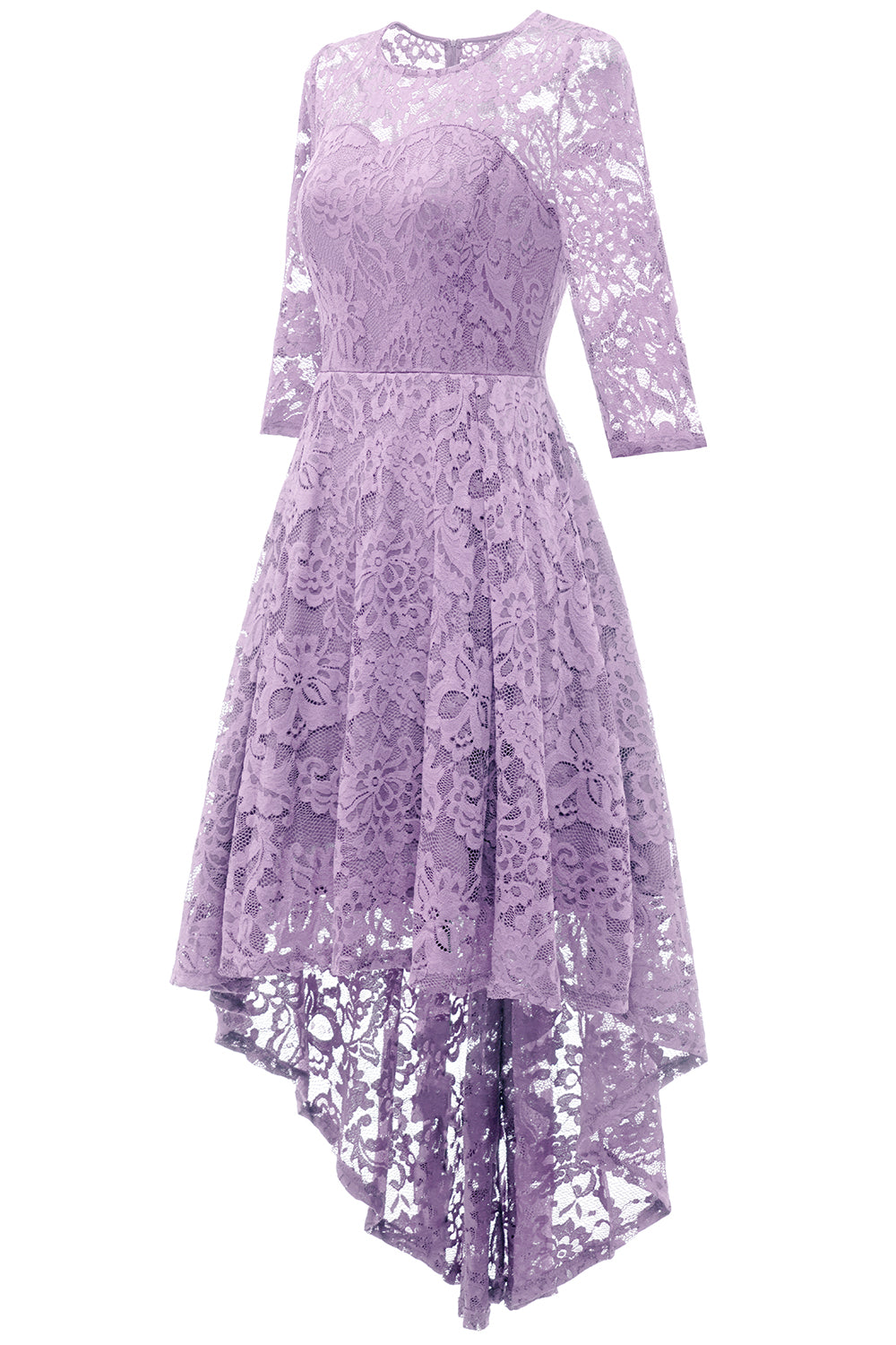 Navy High Low Lace Dress