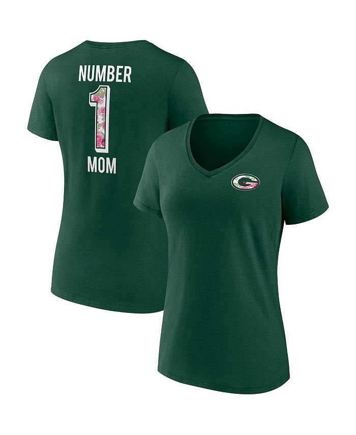Women's Branded Green Bay Packers Team Mother's Day V-Neck T-shirt