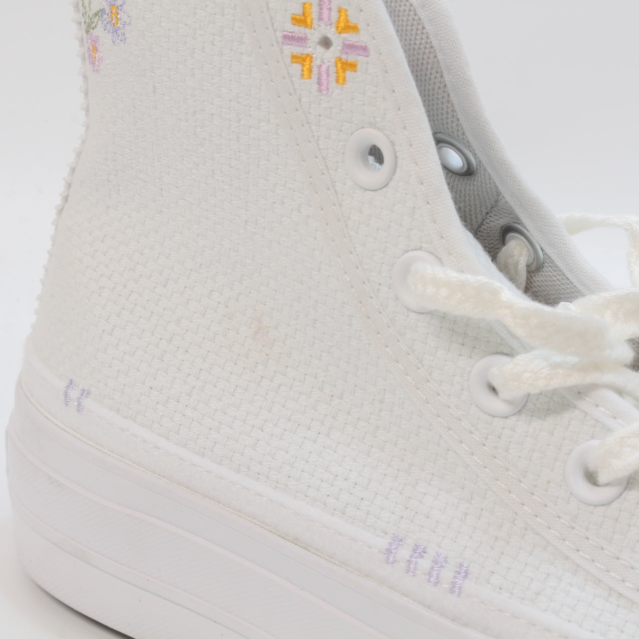 Womens Converse All Star Lift Hi White Moonstone Violet Mouse Uk Size 6