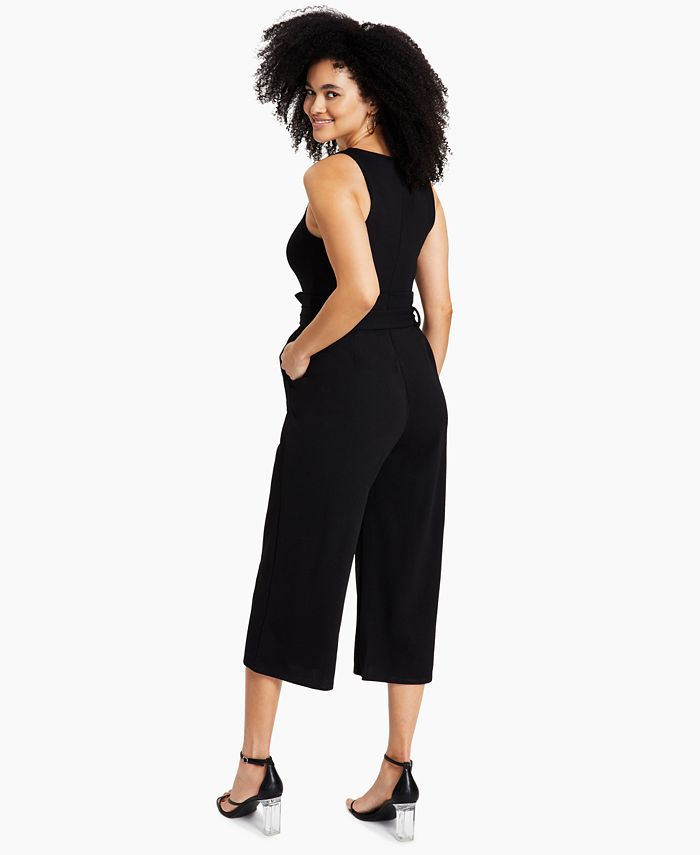 Petite Tie-Front Jumpsuit， Created for Macy's
