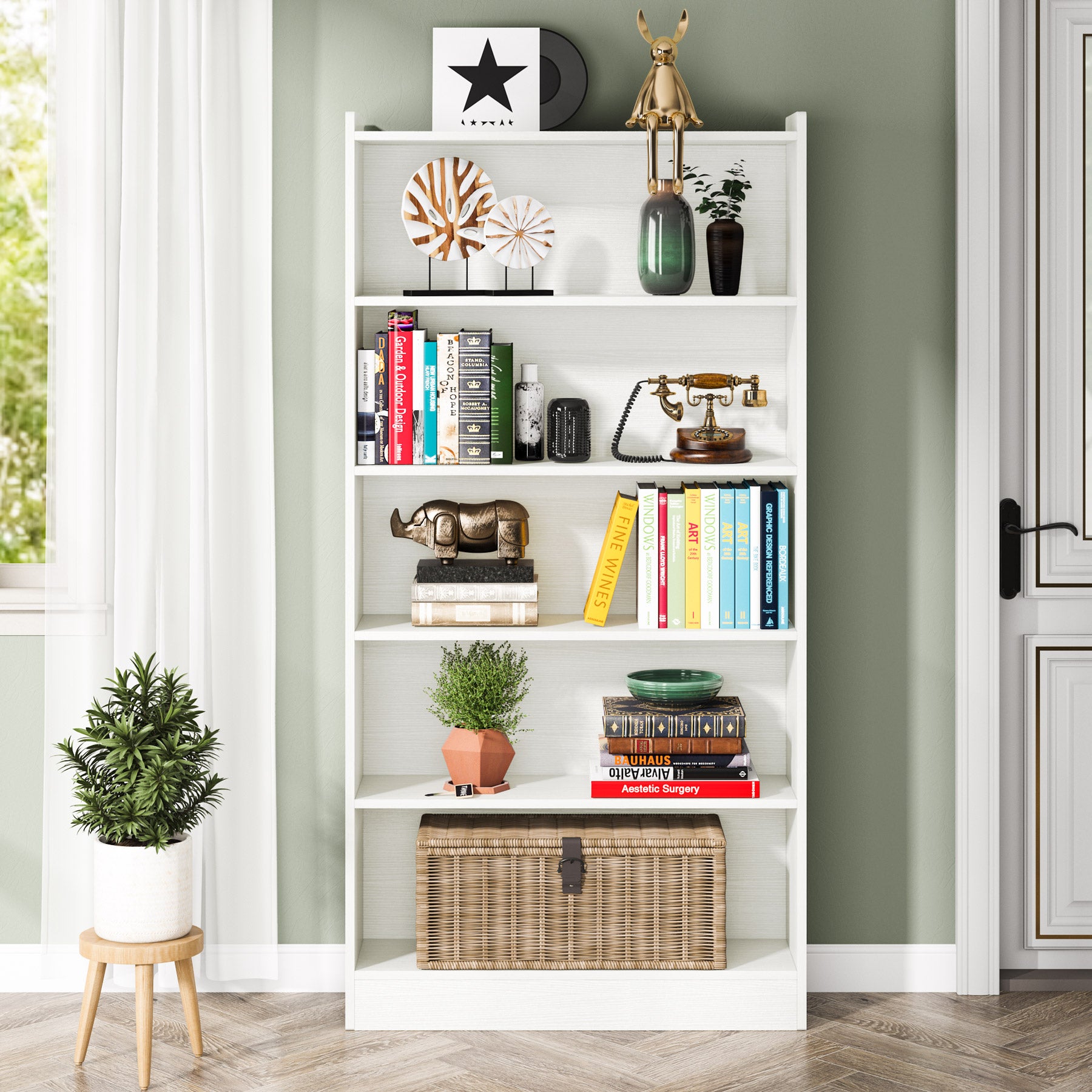 Wood Bookcase, 72