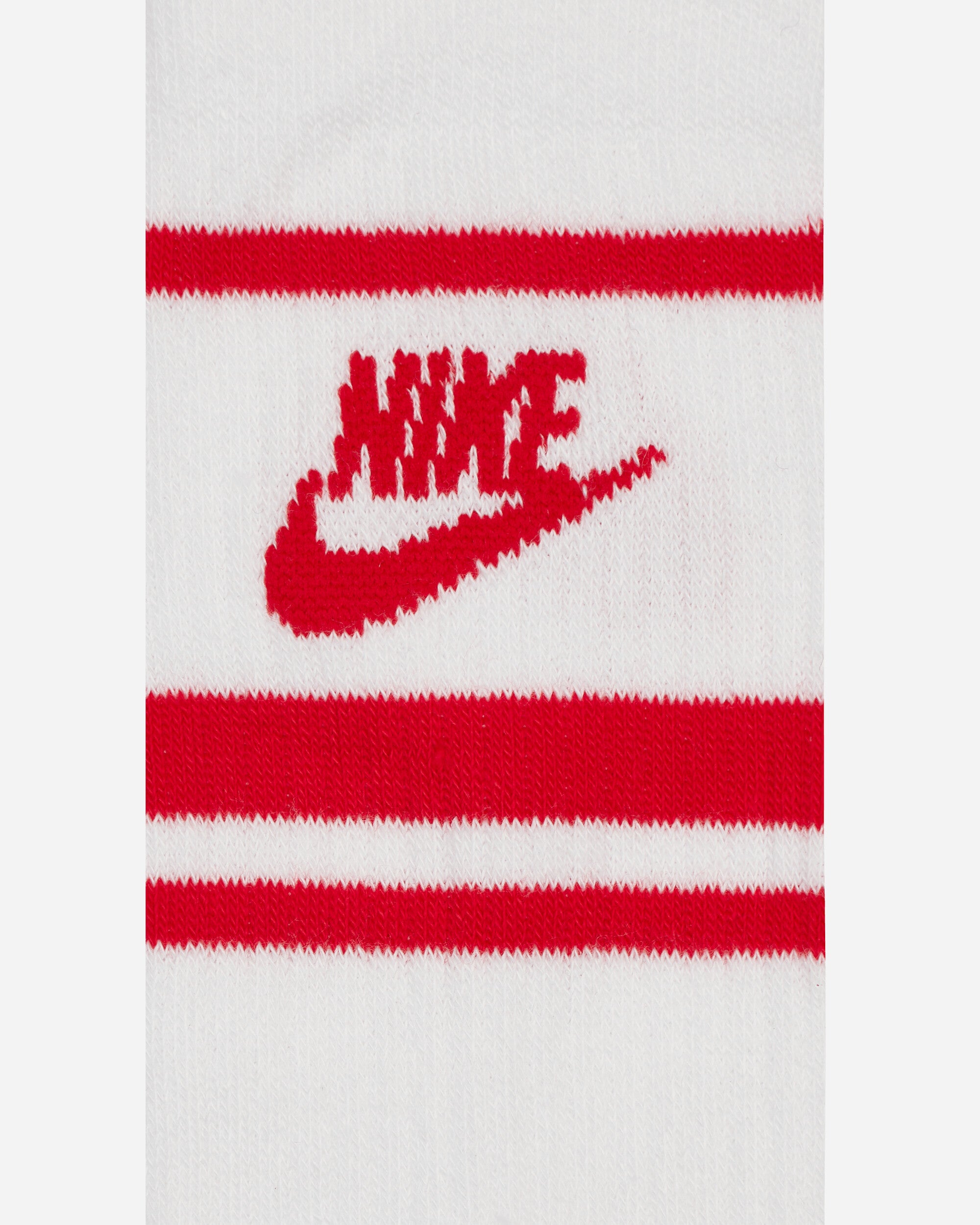 Everyday Essential Crew Socks White / Red