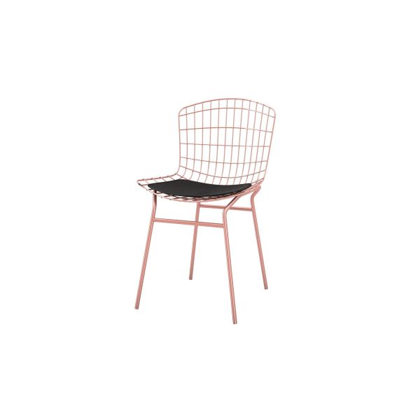 Madeline Chair in Rose Pink Gold and Black