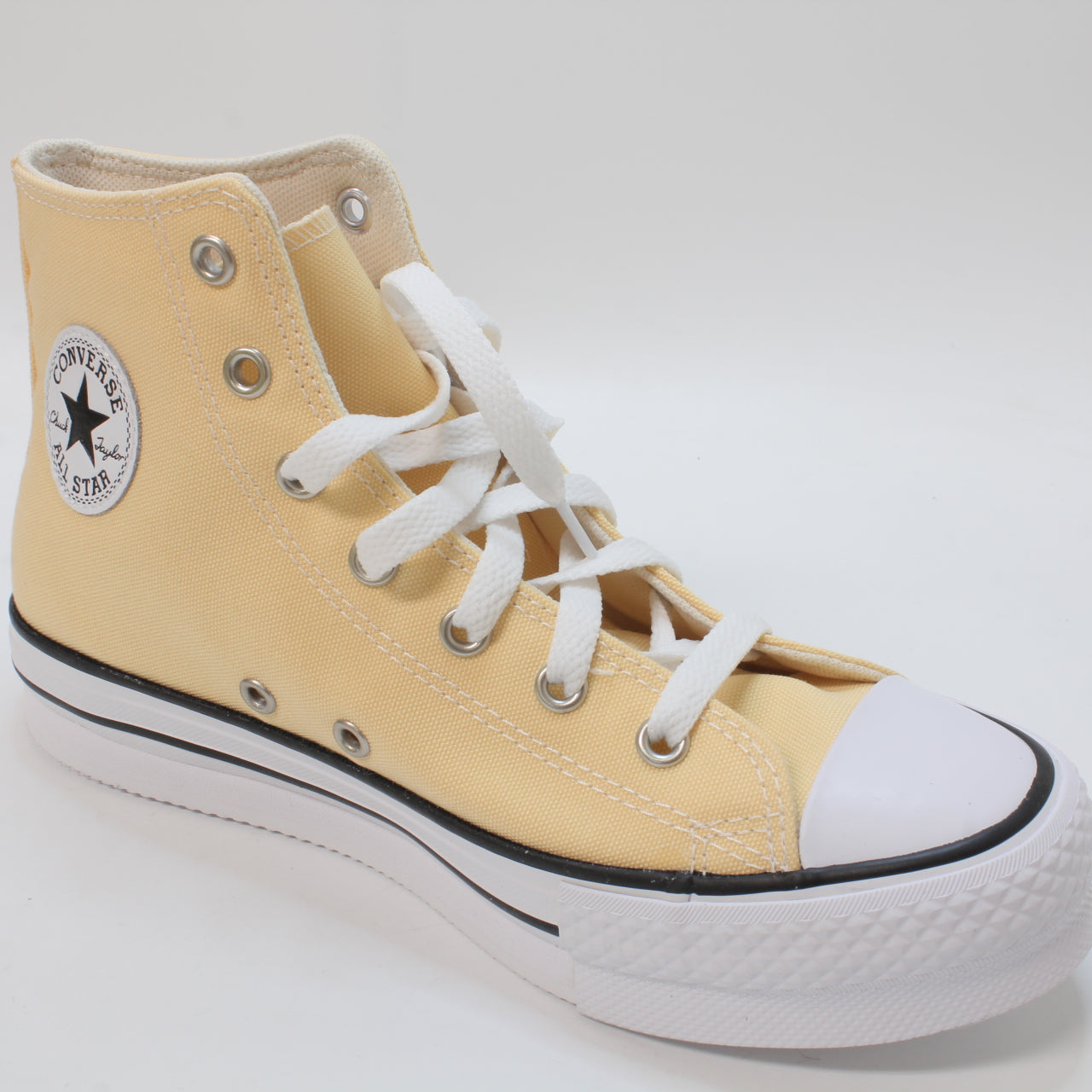 Kids Converse All Star Eva Lift Hi Jnr Sunny Oasis White Black Uk Size 4