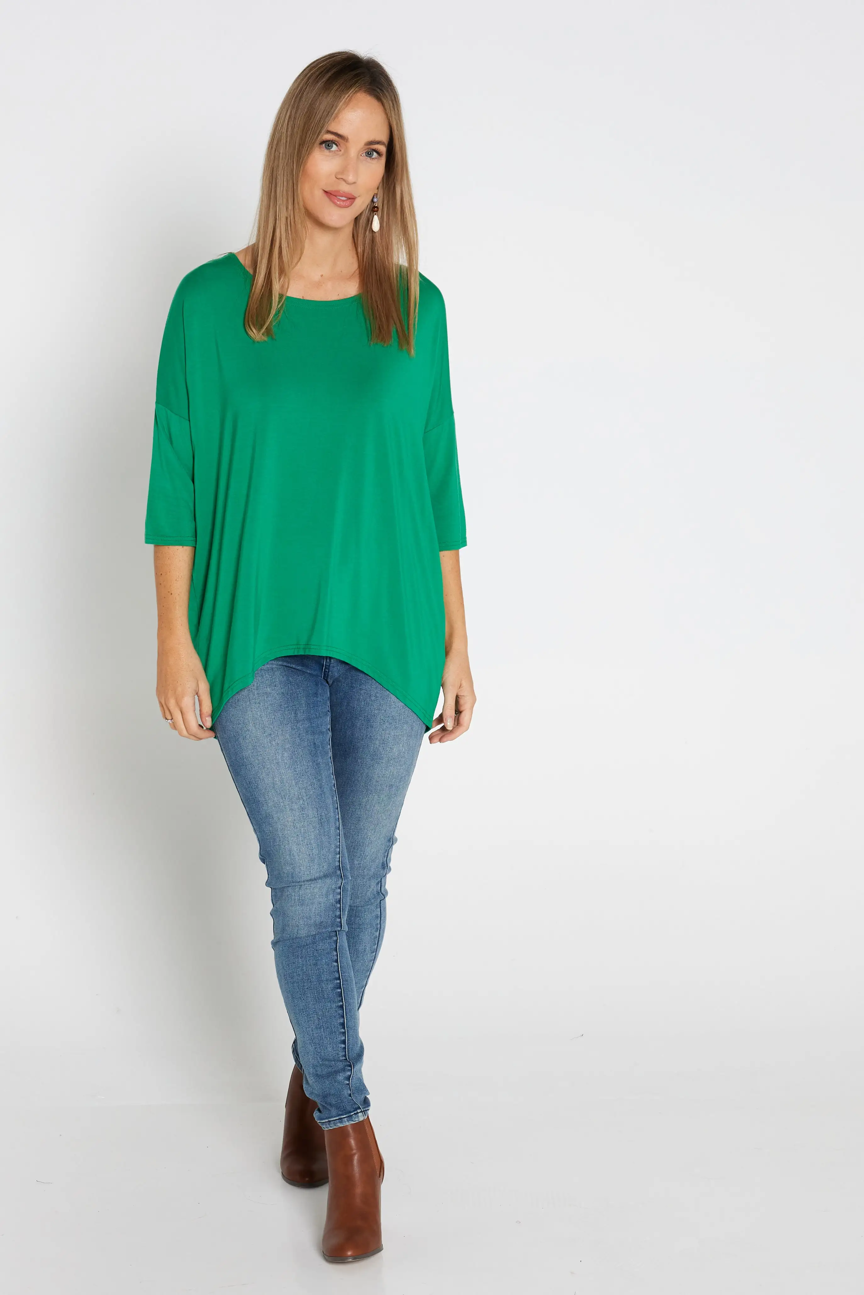 Irena Bamboo Top - Emerald