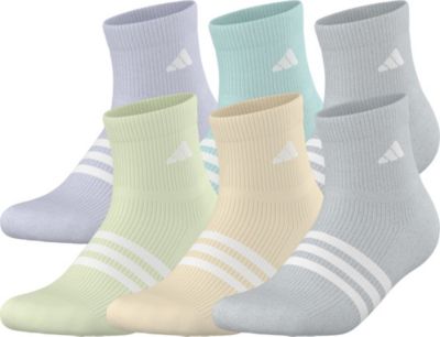 adidas Girl's Superlite 3.0 6-Pack Quarter Socks