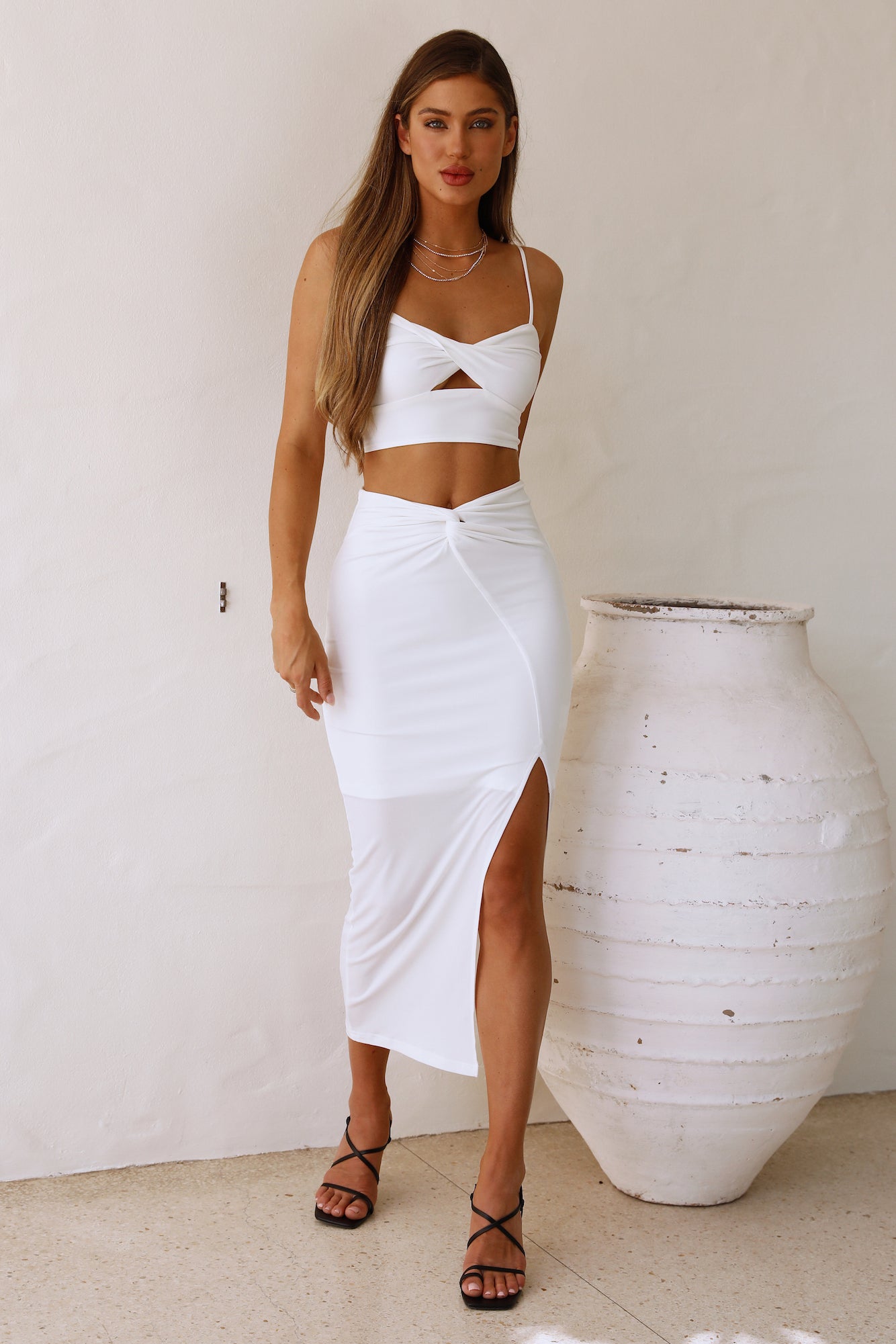 Spicy Maxi Skirt White