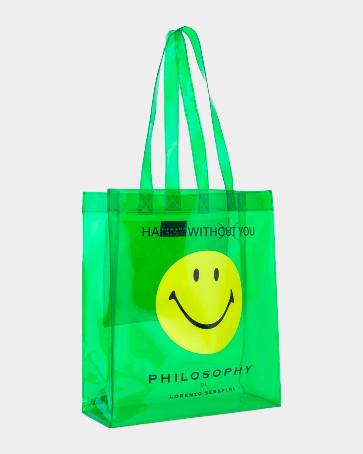 Shopper Smiley® PVC verde fluo
