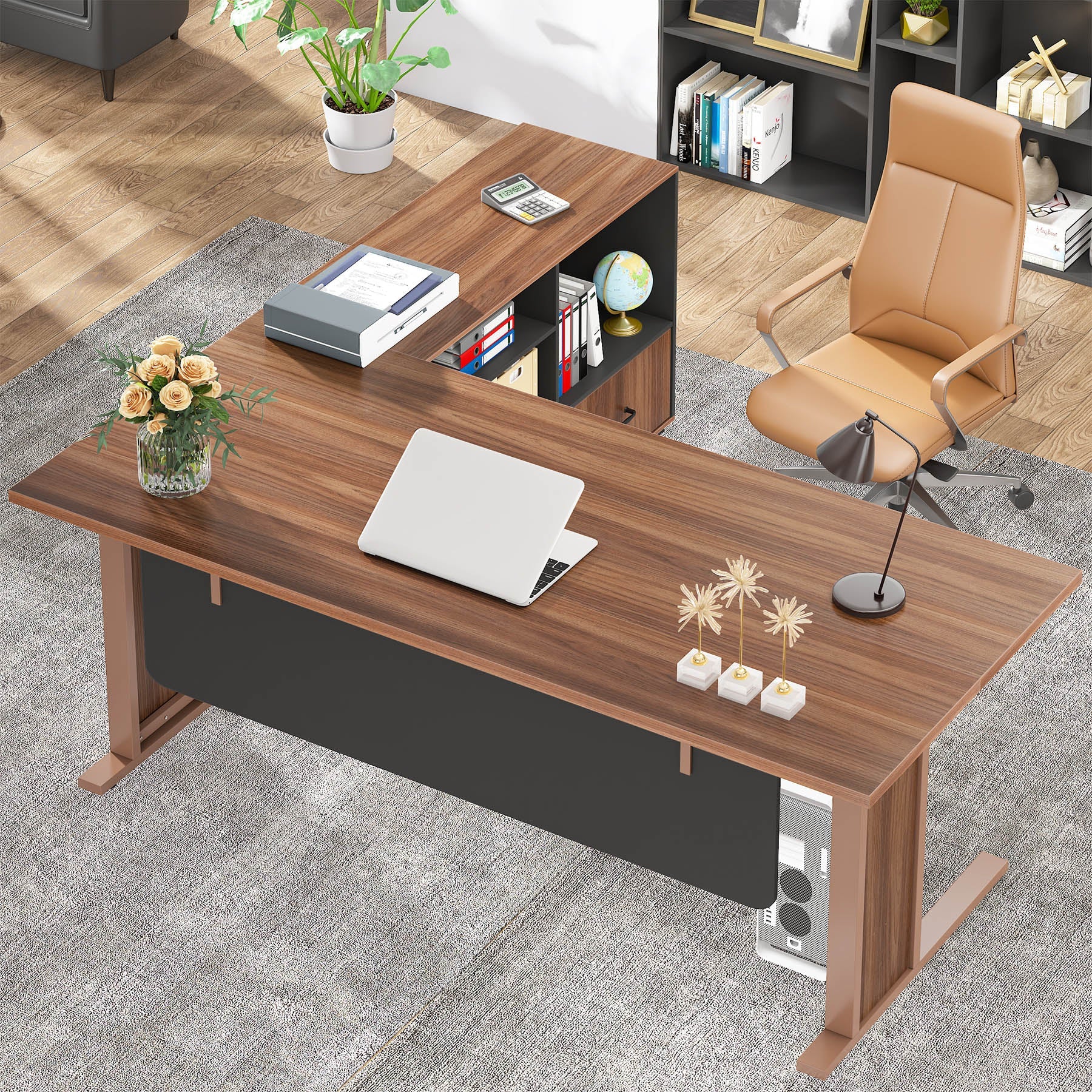 Large L-Shaped Desk, 63