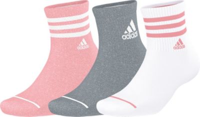 adidas Women's Cushioned 3-Stripe 3.0 3-Pack High Quarter Socks