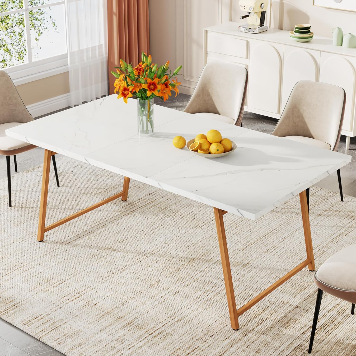 Dining Table for 6 People, 62.9