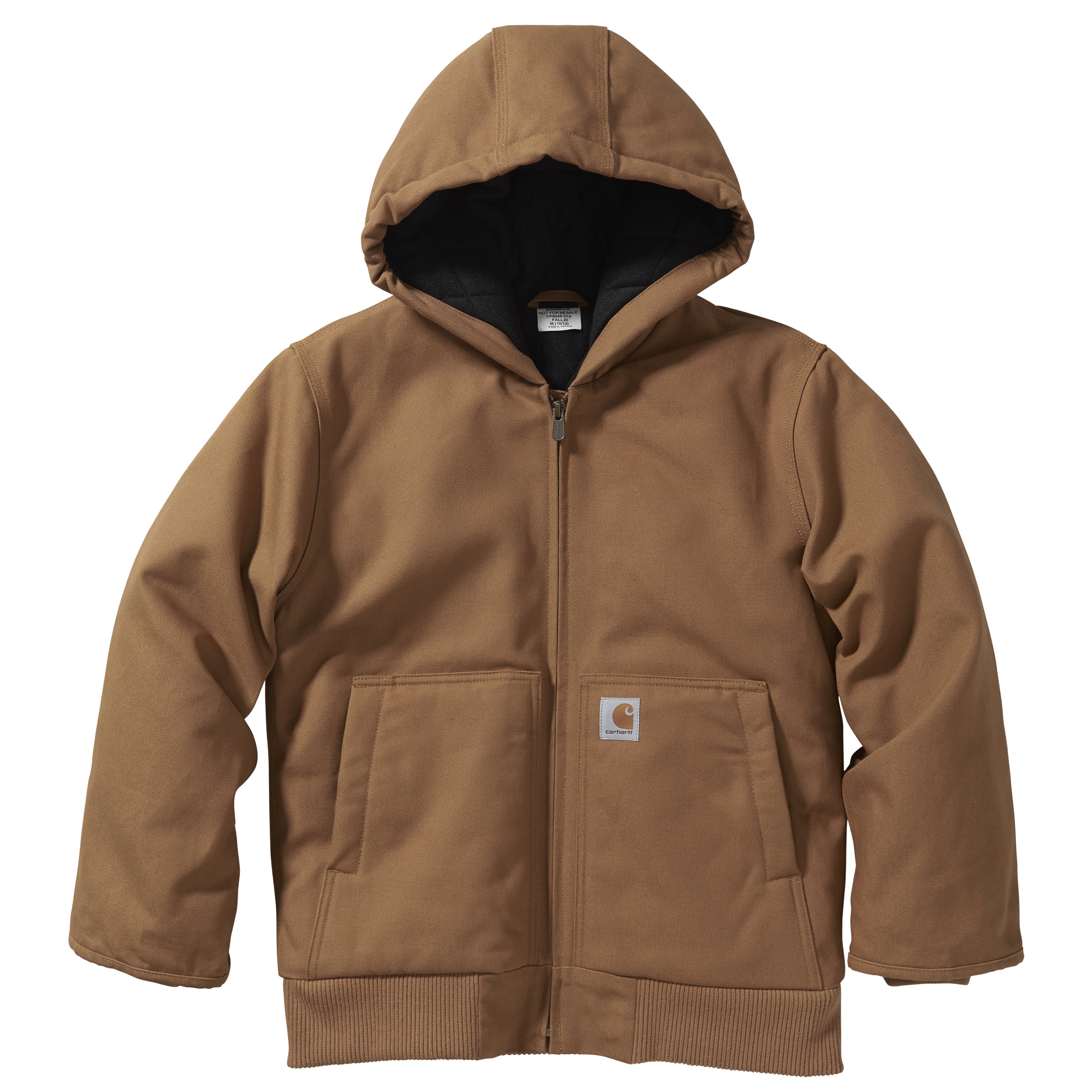 Carhartt Kid's Zip Front Canvas Insulated Hooded Active Jacket