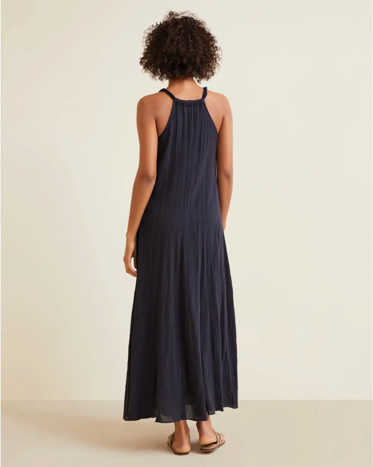 COTTON GAUZE LONG COVER-UP