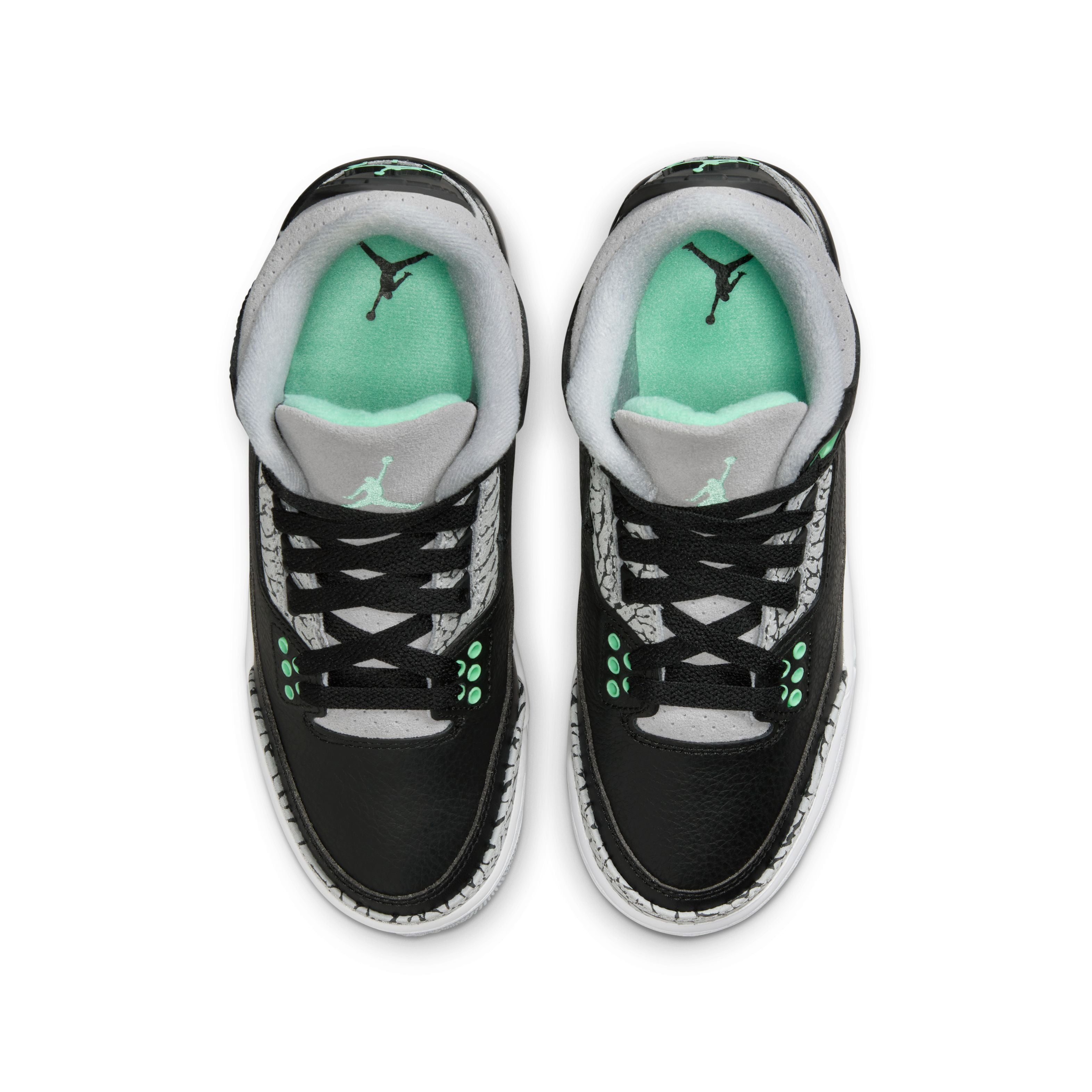 Kids Air Jordan 3 Retro 'Green Glow'