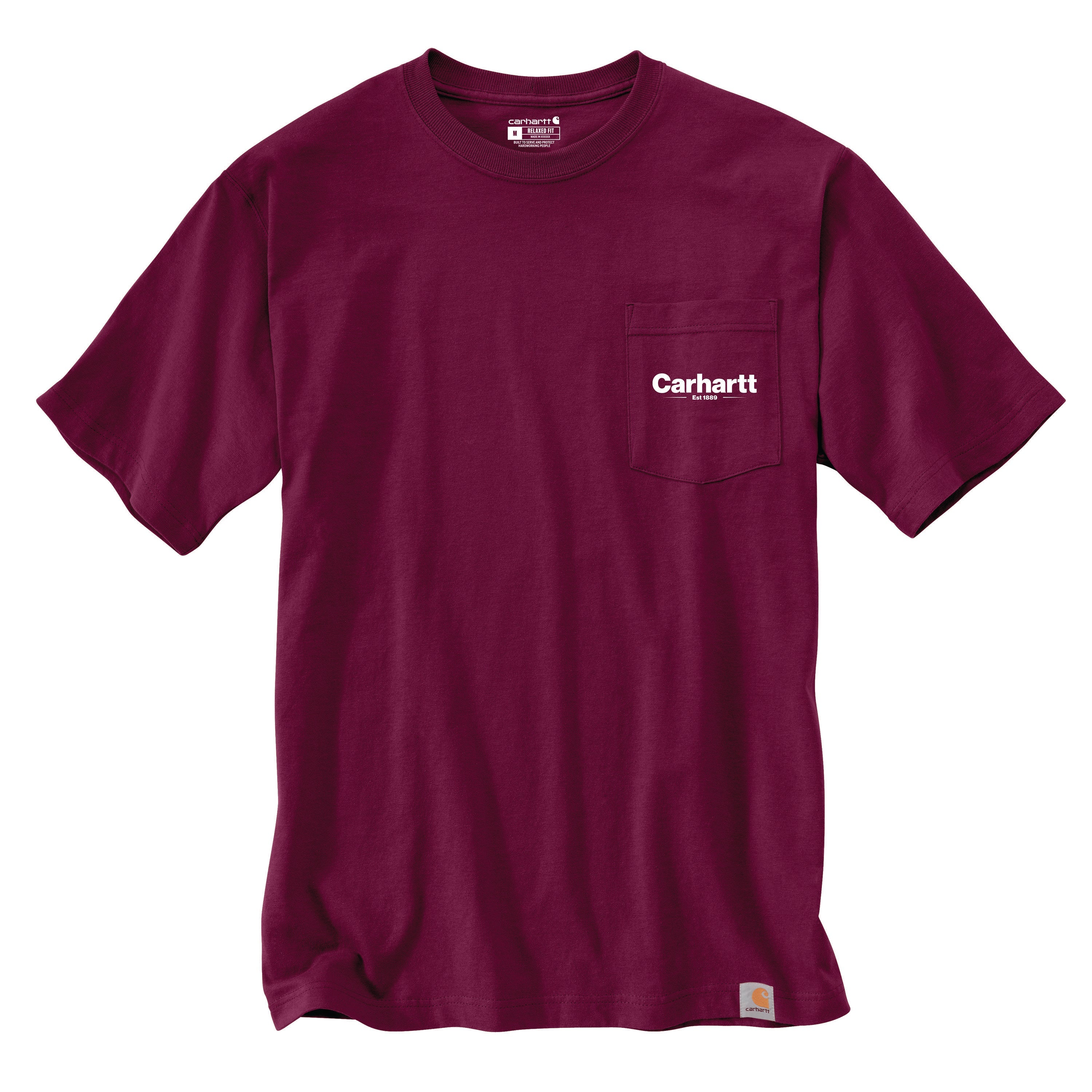 Carhartt Men's Relaxed Fit Heavyweight Short Sleeve Pocket Line Graphic T-Shirt