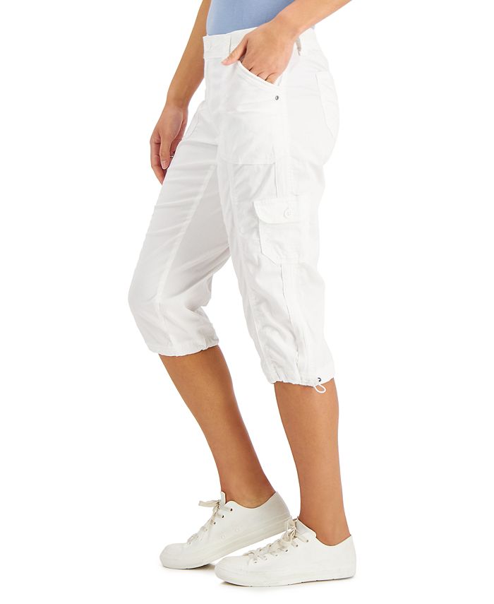 Petite Bungee-Hem Capri Pants， Created for Macy's