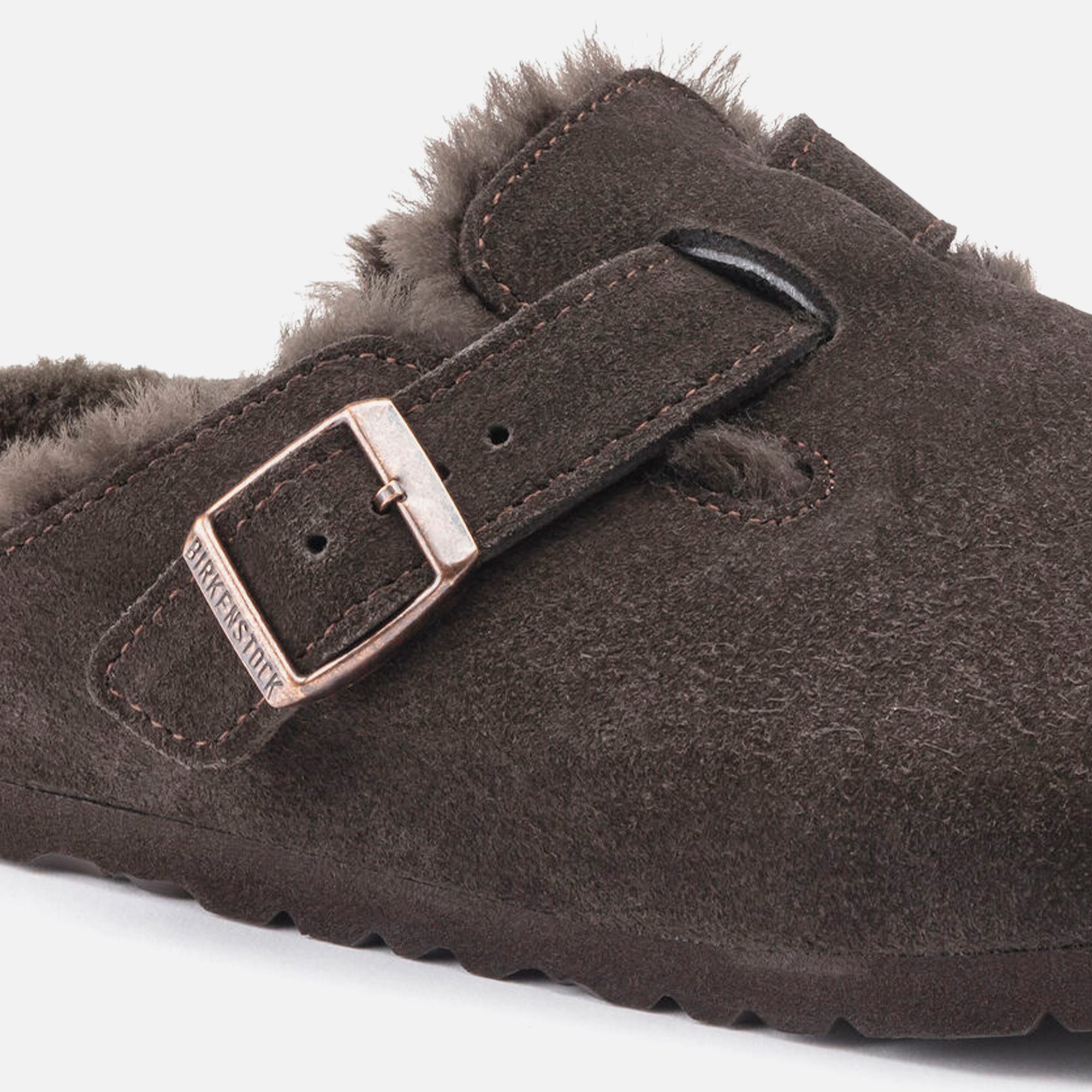 Birkenstock WMNS Boston Shearling Suede - Mocha / Mocha