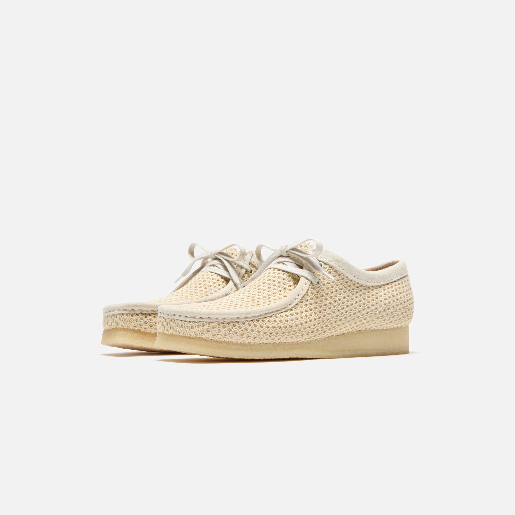 Clarks Wallabee - Off White Mesh