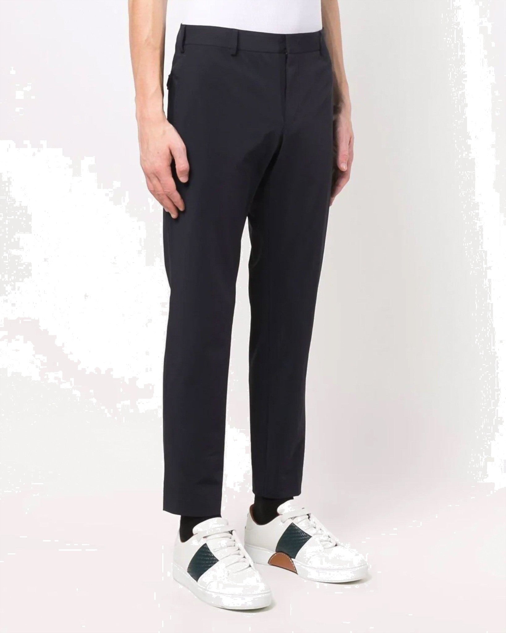 Pantalone slim tessuto tecnico blu