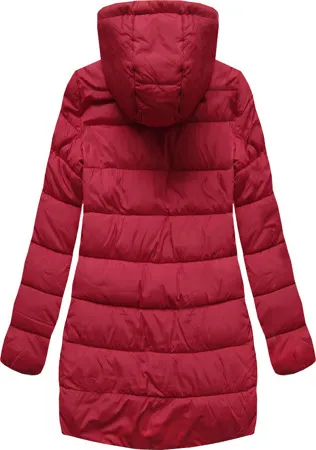 RED QUILTED LADIES 'JACKET WITH HOOD