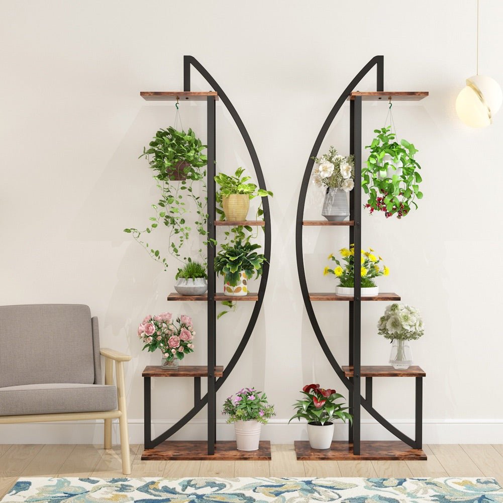 5-Tier Plant Stand Pack of 2, Multi-Layer Bonsai Flower Rack