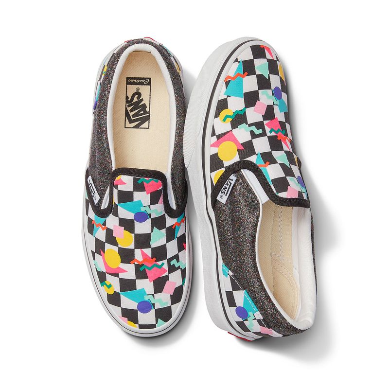 Customs Kids Geometric Checkerboard Slip-On