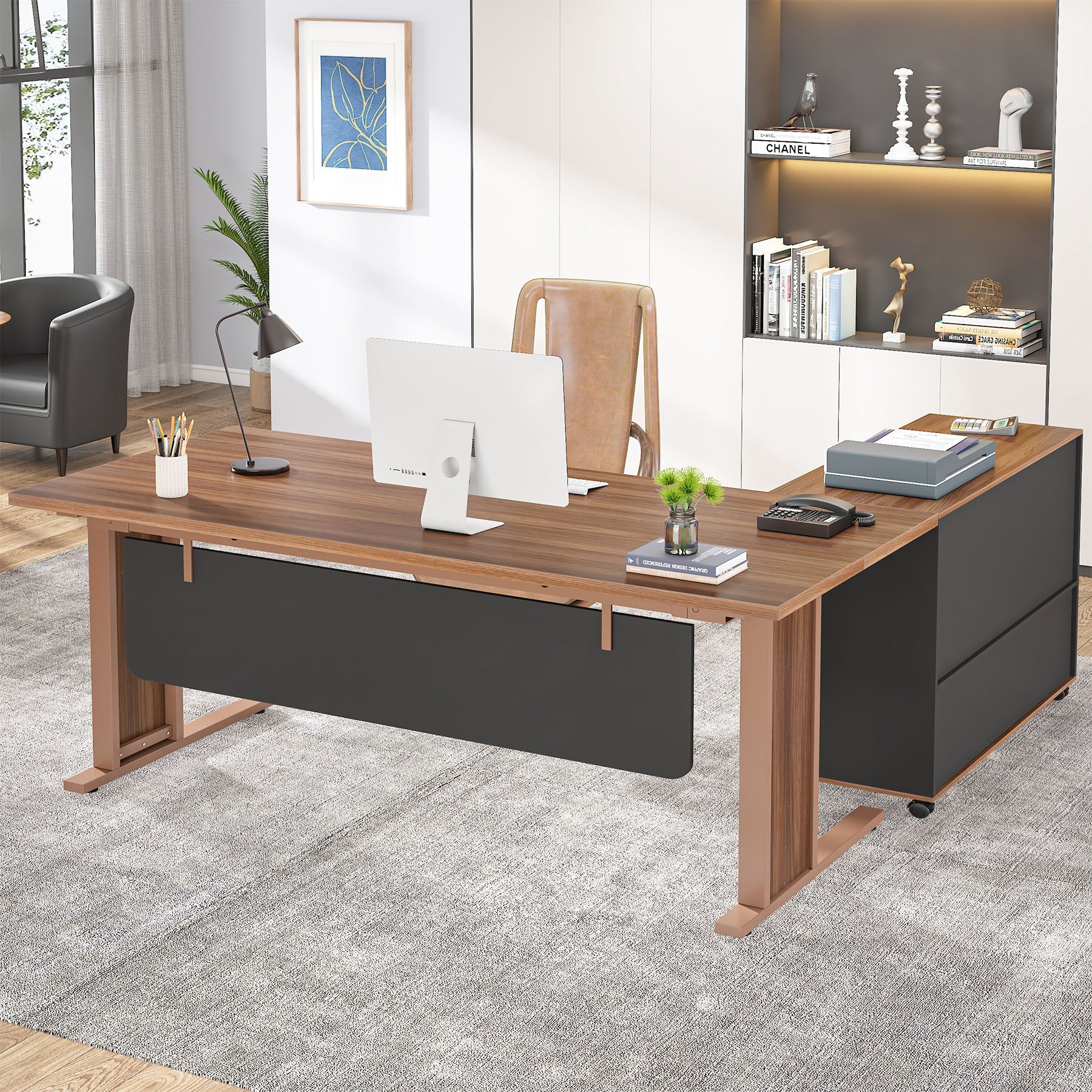 Large L-Shaped Desk, 63