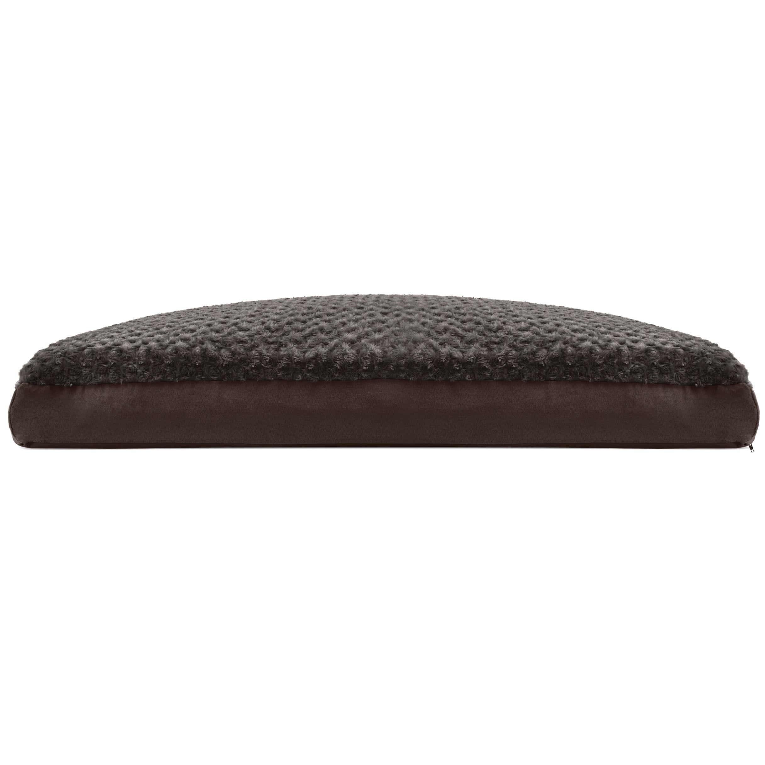 FurHaven Pet Products | Deluxe Plush Pillow Pet Bed for Dogs and Cats， Chocolate， Extra Large