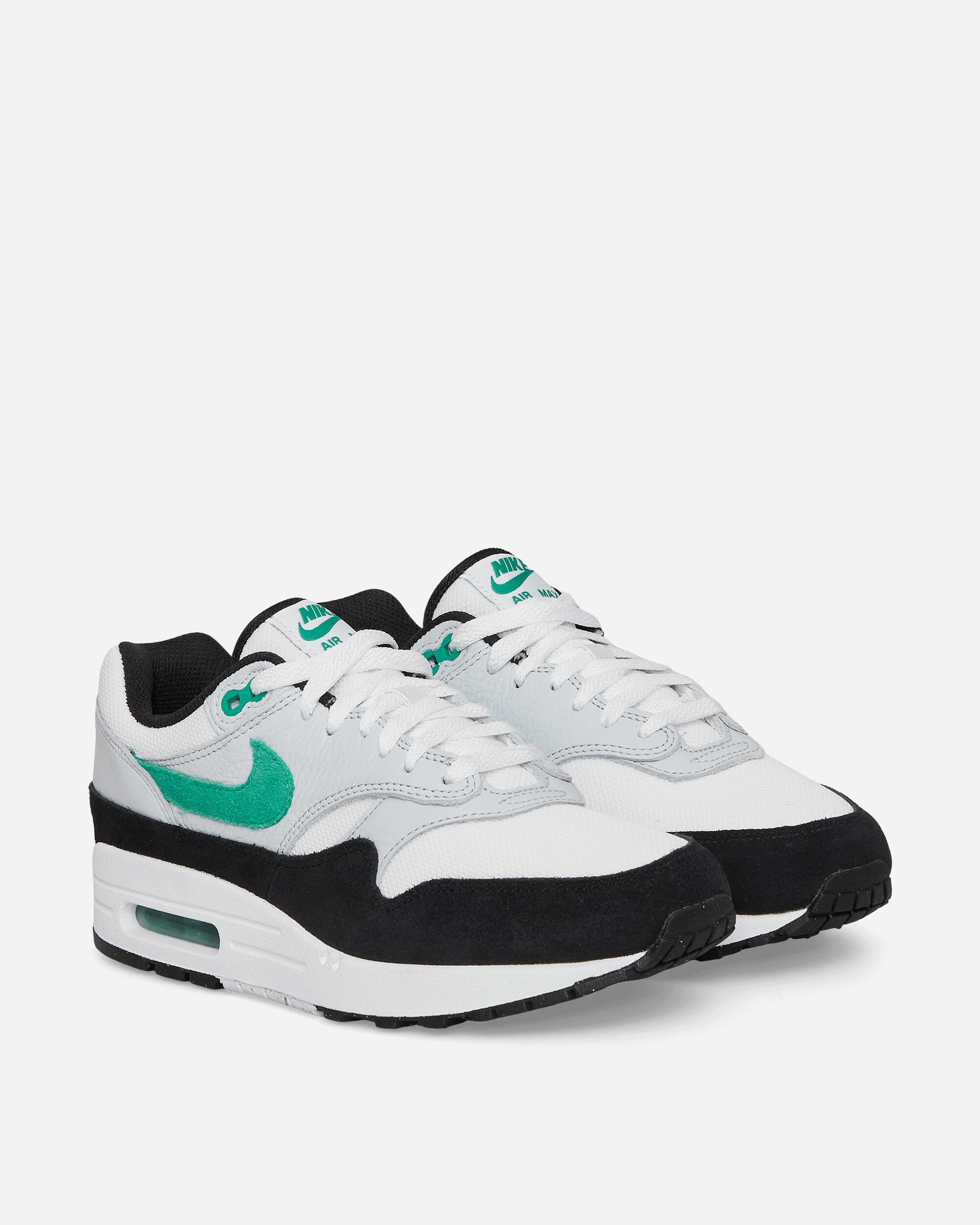 Air Max 1 Sneakers White / Pure Platinum / Black / Stadium Green