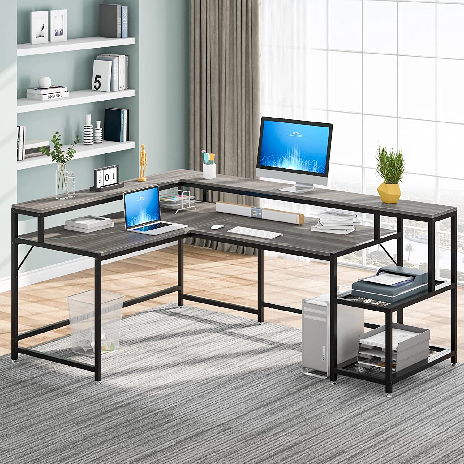 Reversible L-Shaped Desk, 69