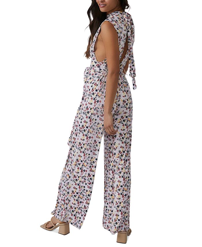 Women's Vibe Check Printed Mock-Neck Jumpsuit