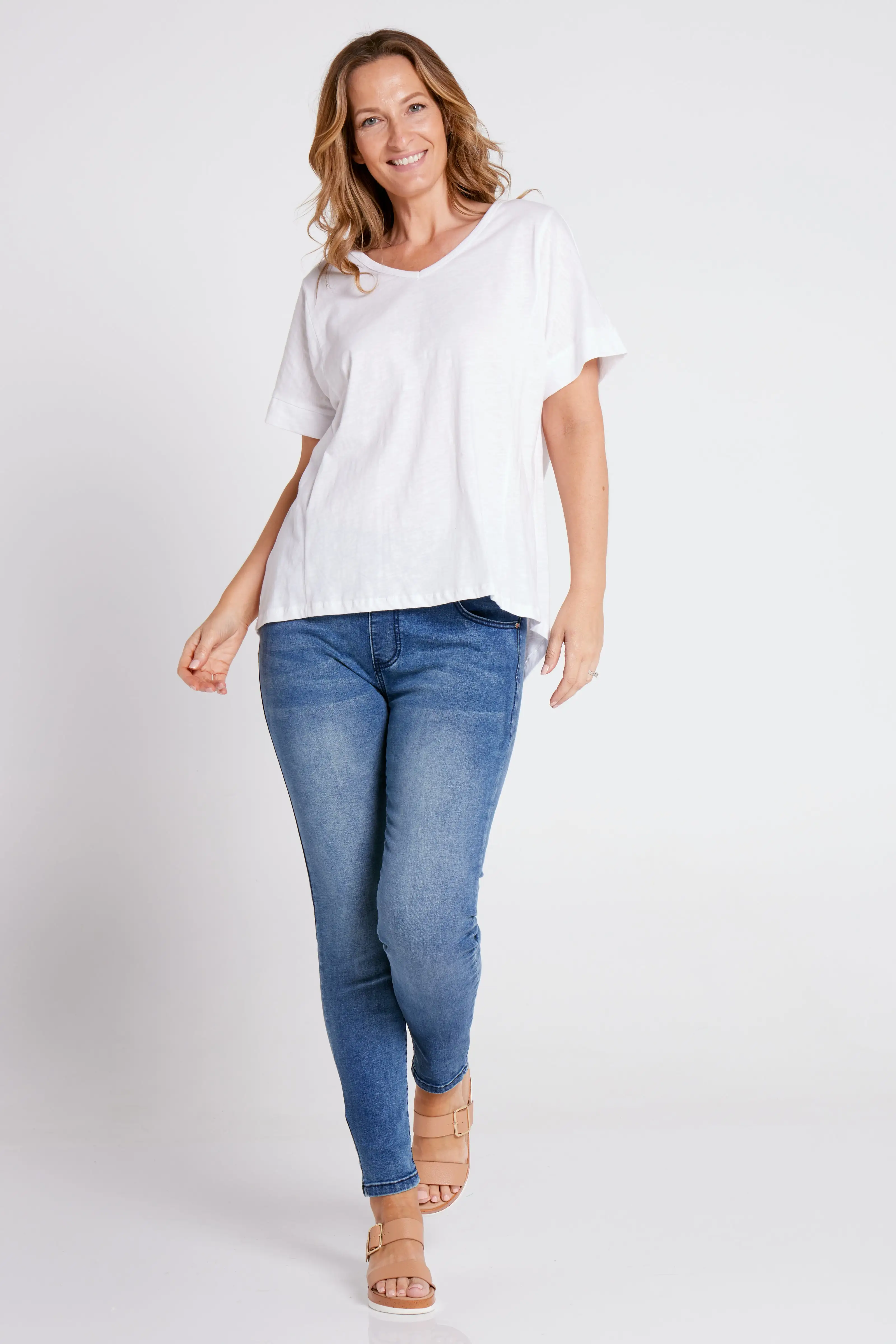 Mina Panel Tee - White
