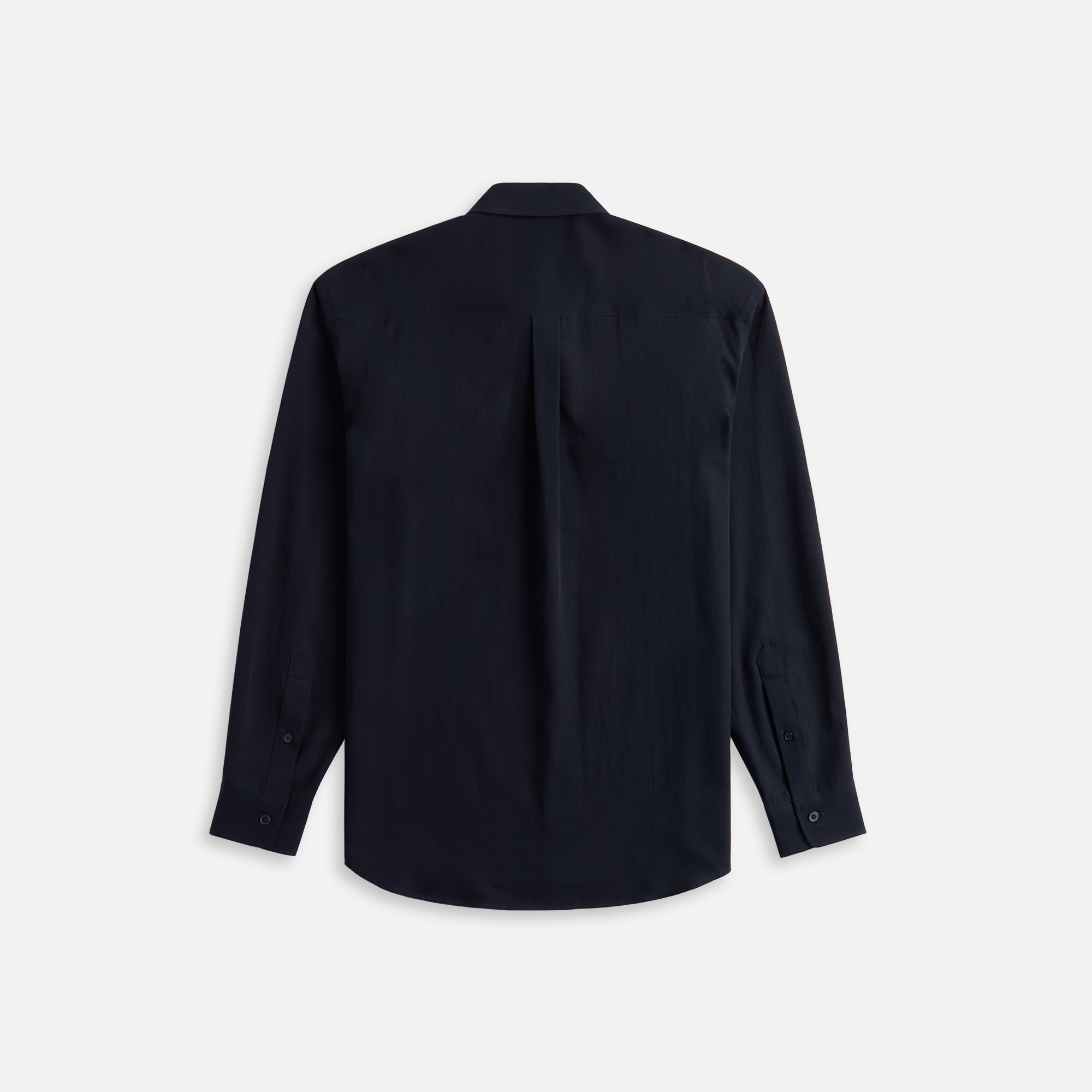 Auralee Hard Twist Cotton Silk Viyella Shirt - Dark Navy