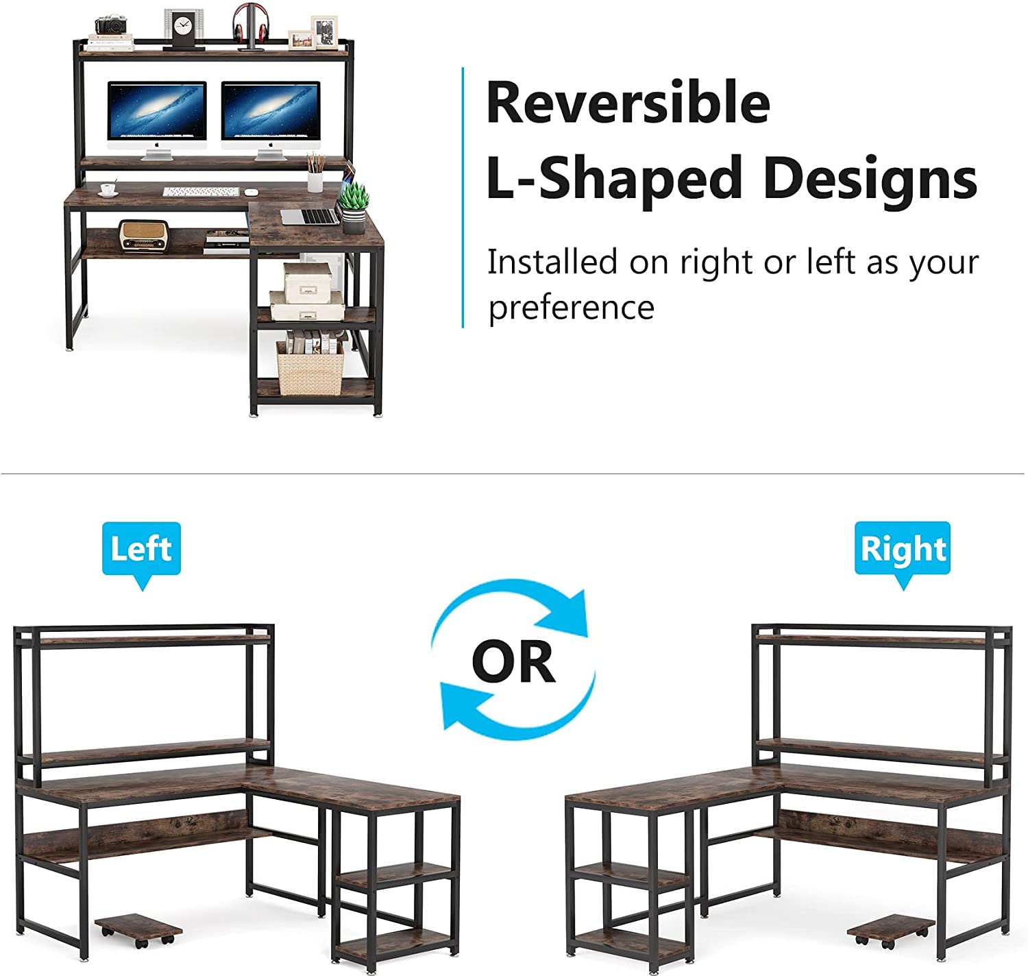 Reversible L-Shaped Desk, 59