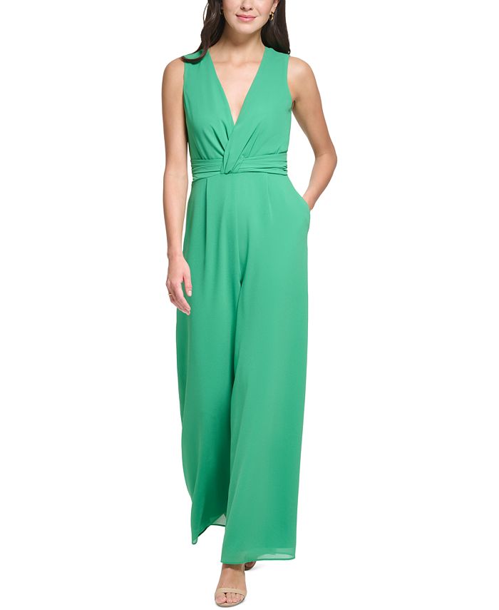 Women's Chiffon Twist-Front Jumpsuit