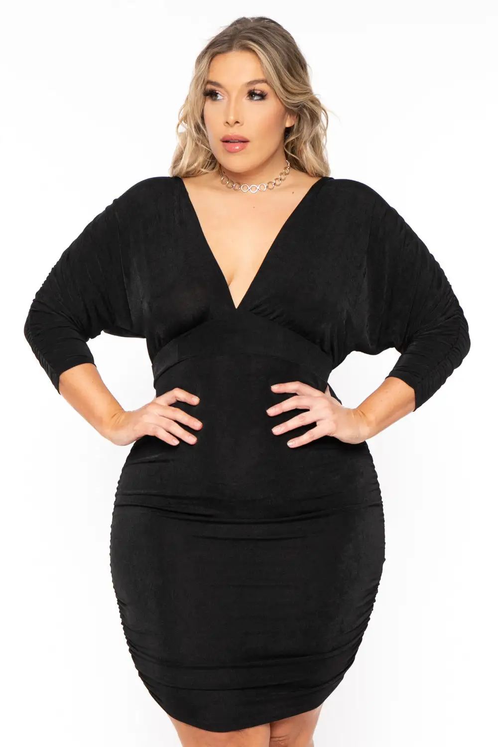 Plus Size Yolani Bodycon Dress - Black