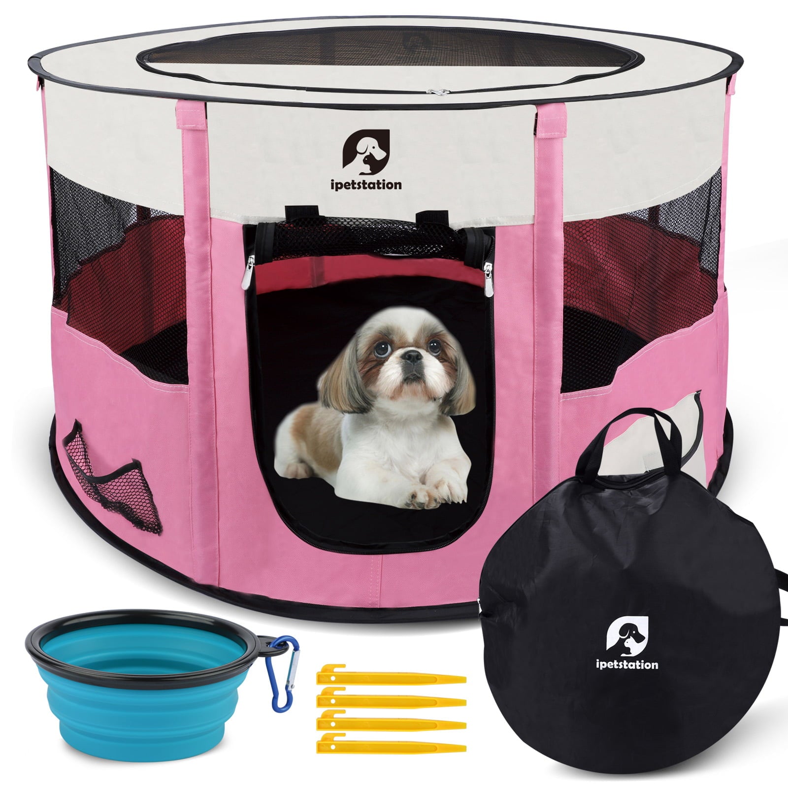 LAKWAR Large Pet Playpen for Dogs and Cats， 36