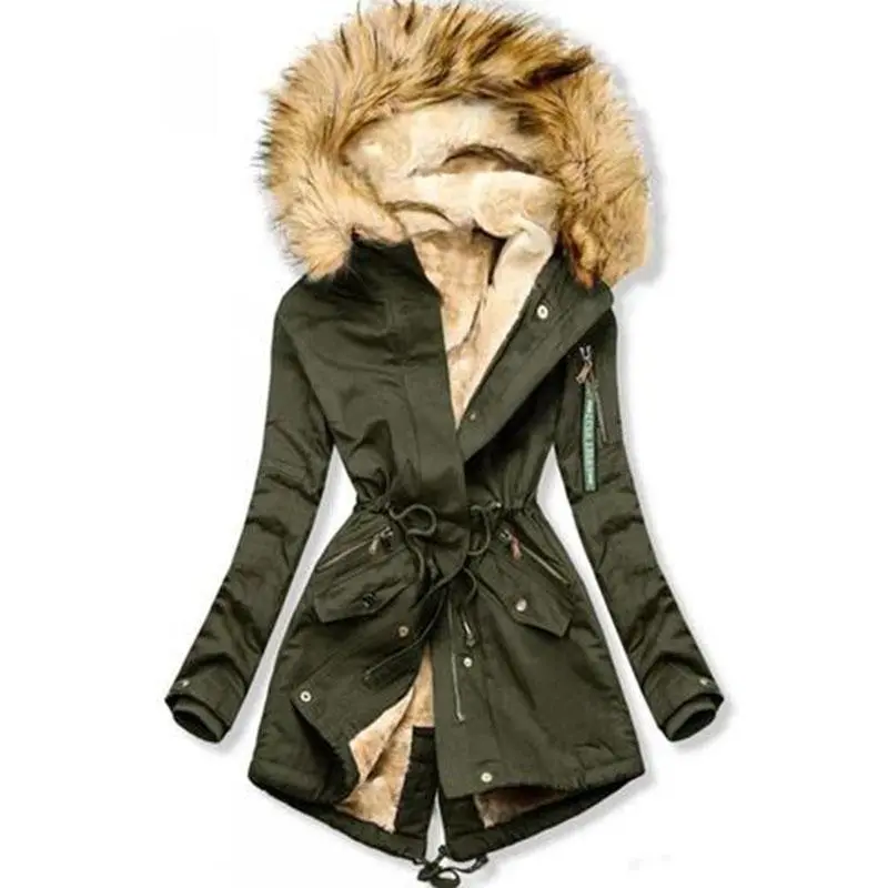 Winter Zipper Parka Coat