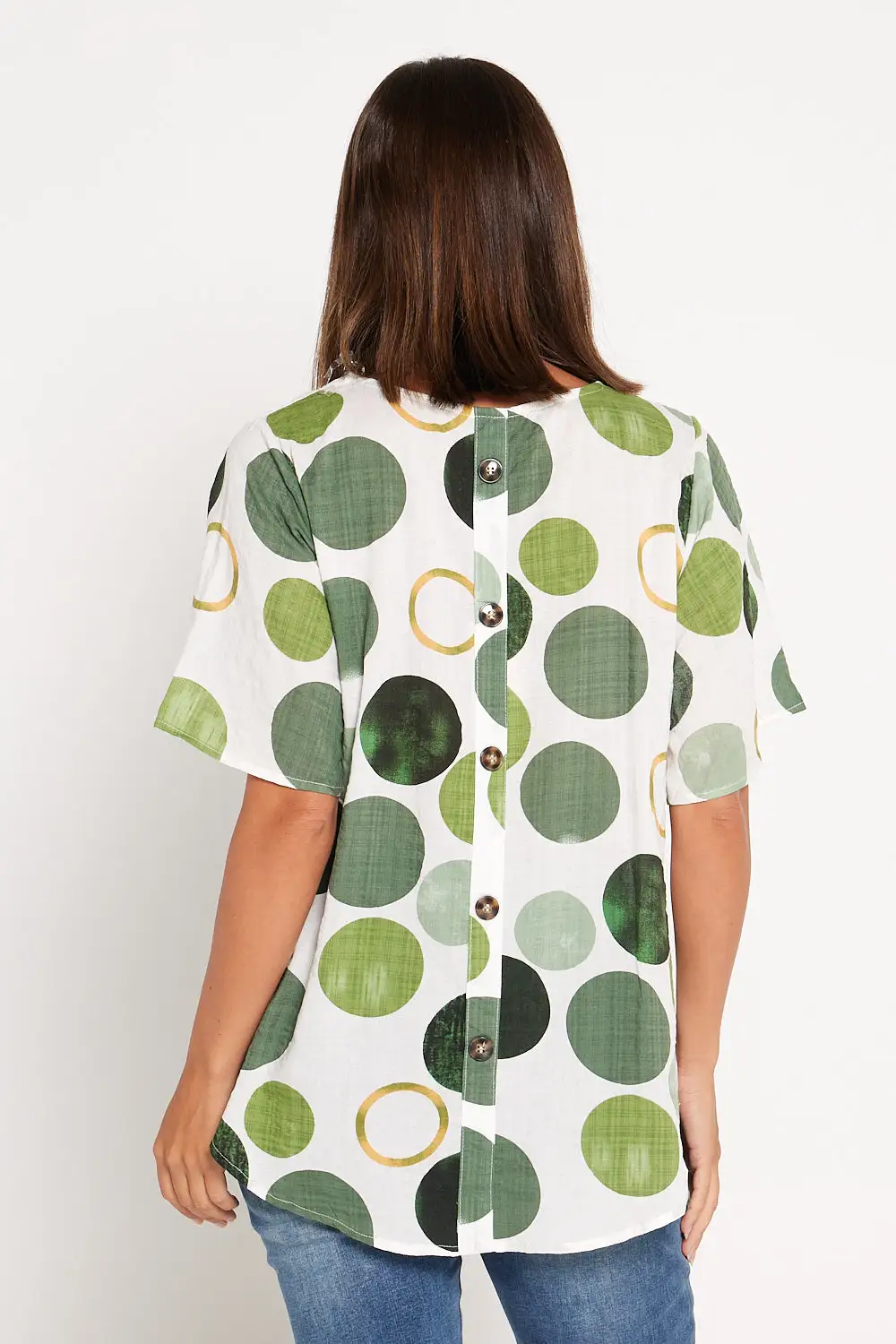 Adele Top - Green Spot