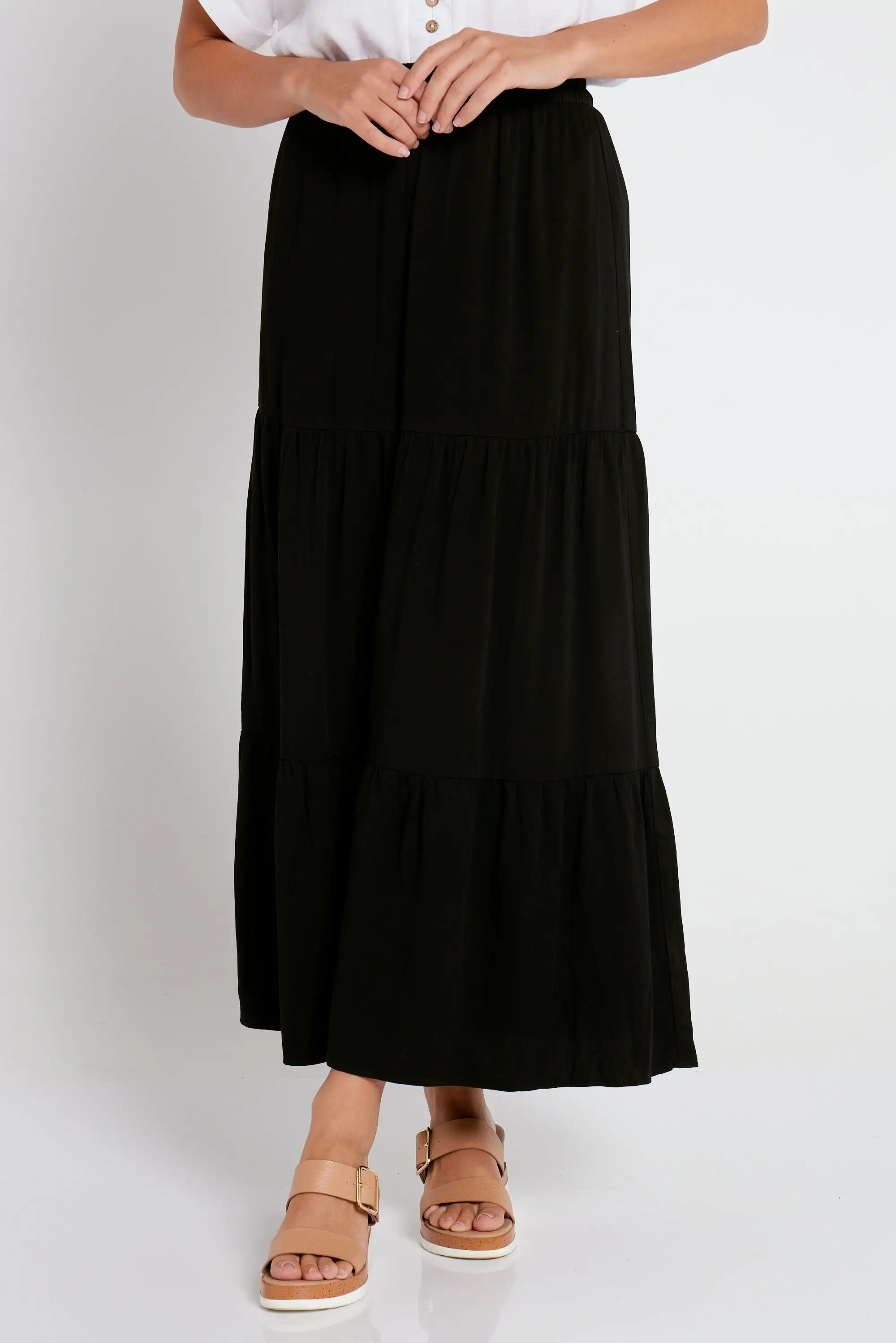 Evan Core Tier Maxi Skirt - Black