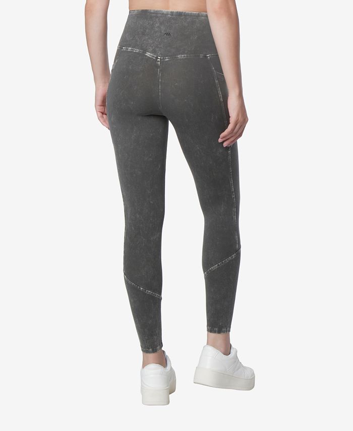 Women's High Rise Full Length Mineral Washed Leggings Pants