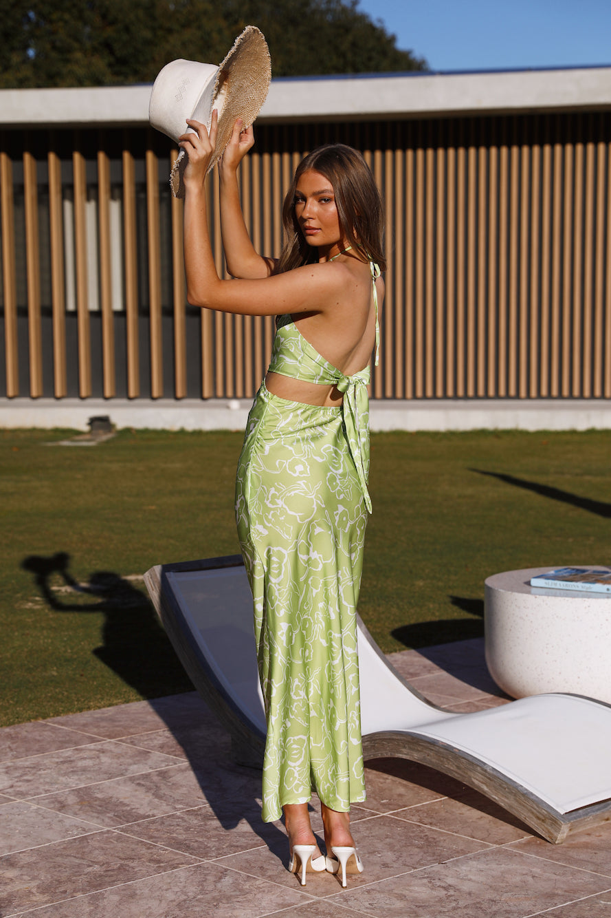 Eclipsed Thoughts Maxi Dress Green