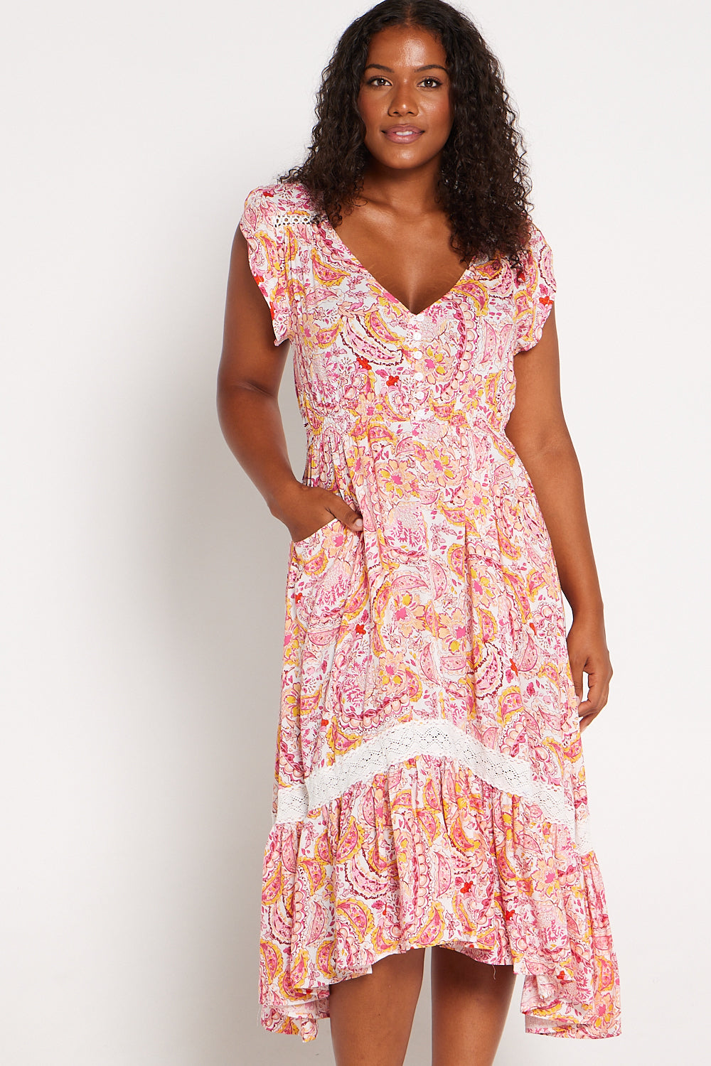 Sunset Dress - Pink Floral