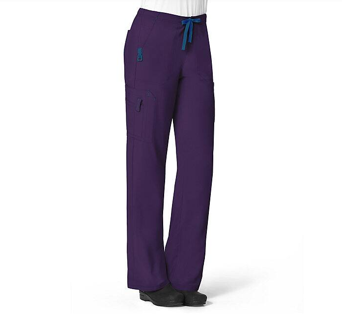 Carhartt Women's Force® Cross-Flex Utility Boot Cut Cargo Scrub Pant_Eggplant