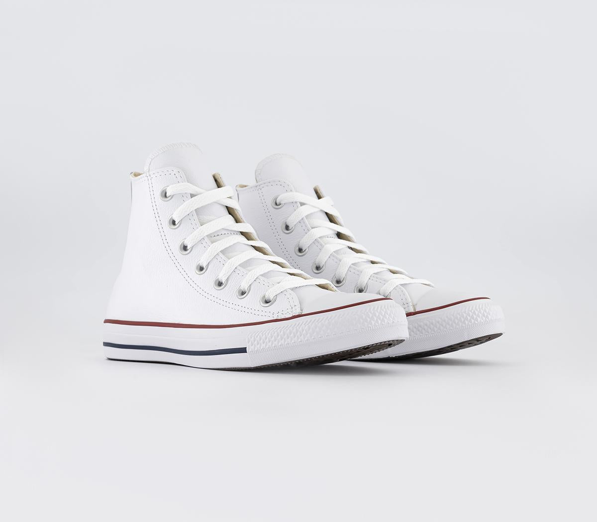 Womens Converse All Star Hi Leather Optical White Trainers