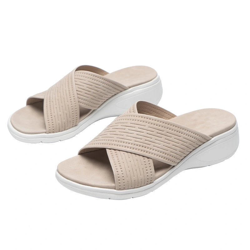 2022 Thick Soft Bohemian British Style Wedge Sandals