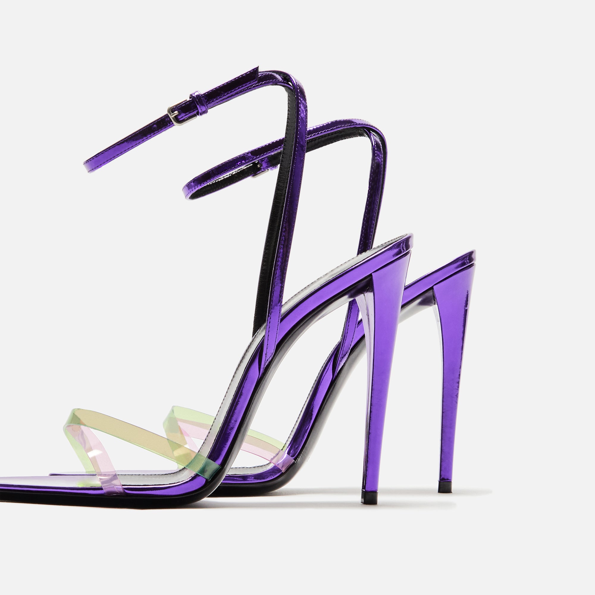 Saint Laurent Gippy 110 Sandal - Violet / Green / Fuxia